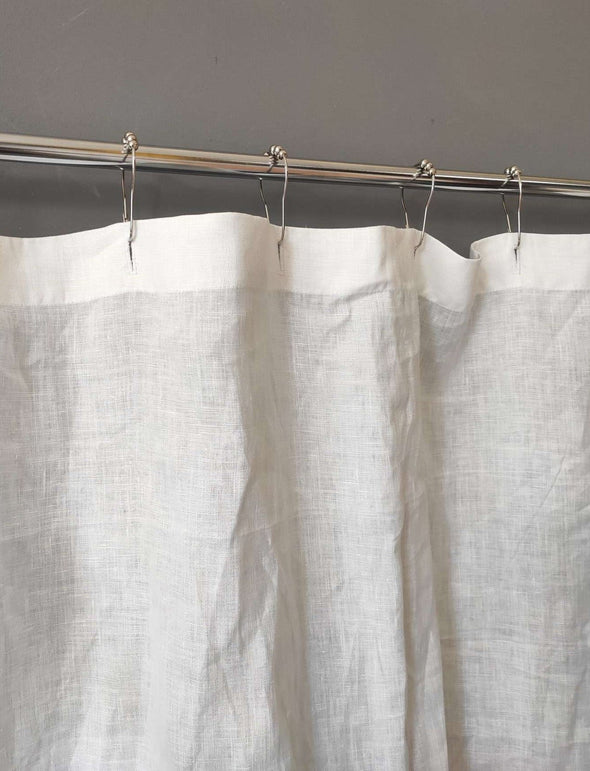 Linen Shower Curtain Heading