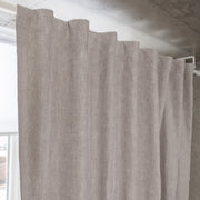 Thermal Linen Curtains, Colour: Natural (Back Tabs Heading)