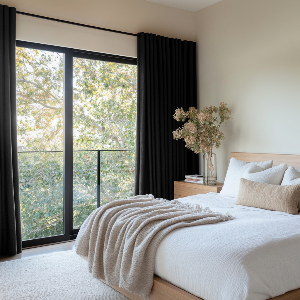Black Bedroom Blackout Curtains