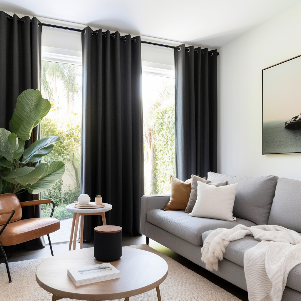 Black Thermal Solar Reflective Curtains