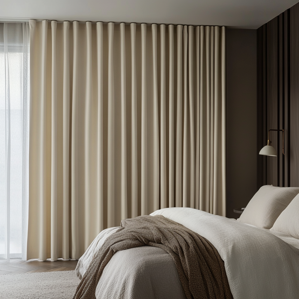 Cream Bedroom Curtains