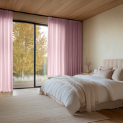 Dusty Rose Bedroom Curtains - Unlined