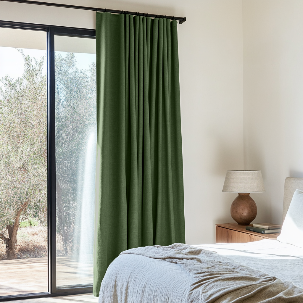 Forest Green Bedroom Blackout Curtains