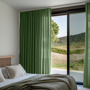 Forest Green Bedroom Curtains - Unlined