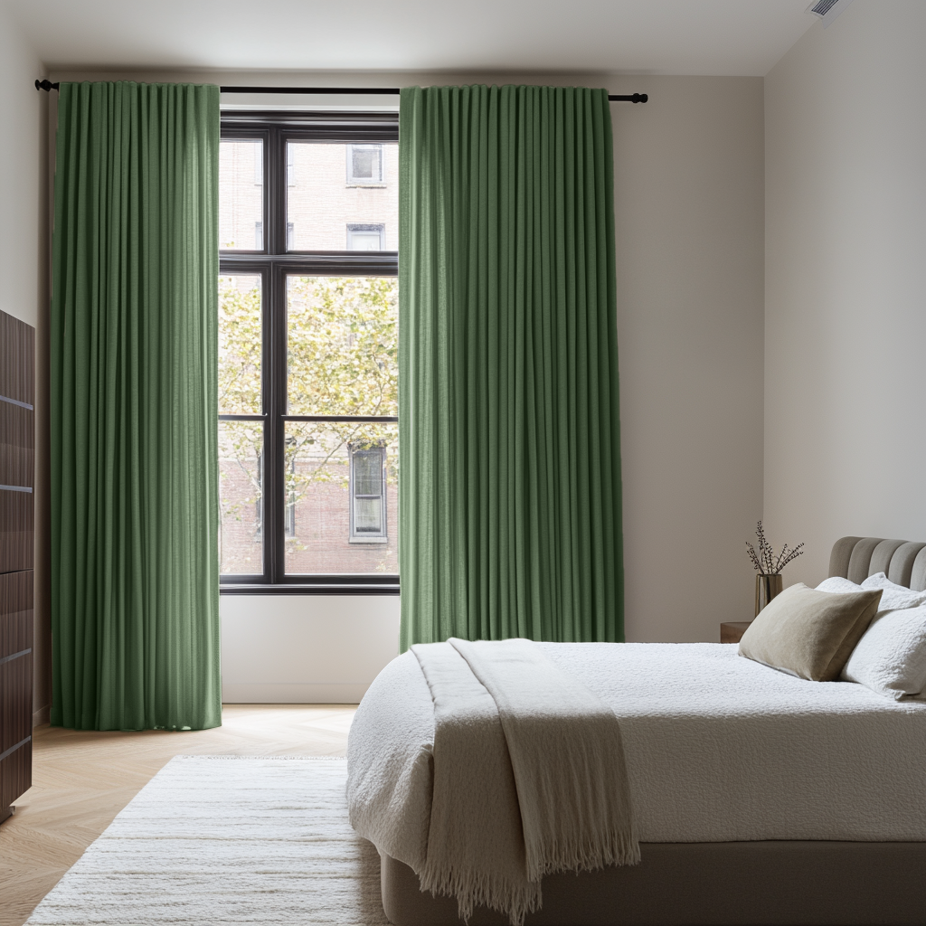Forest Green Bedroom Curtains