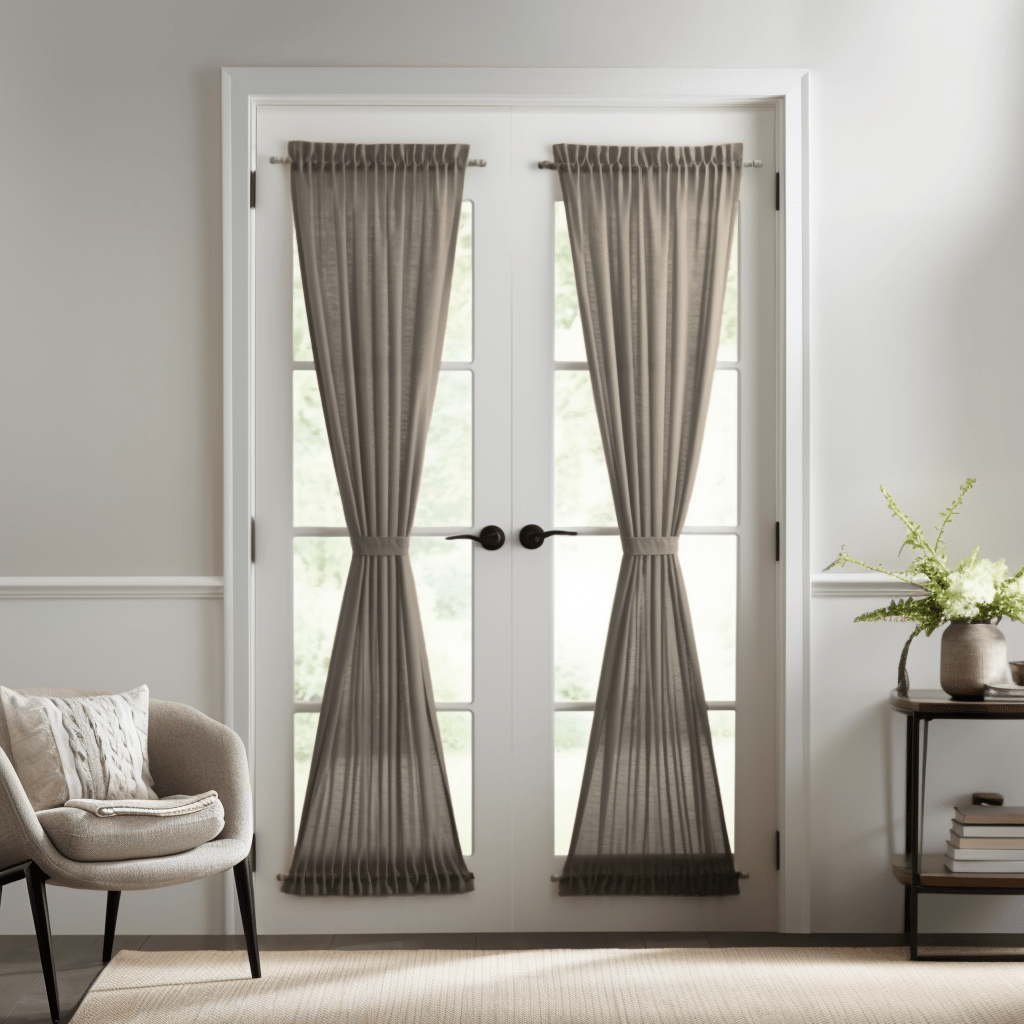 Natural Heavy Weight Linen French Door Curtain