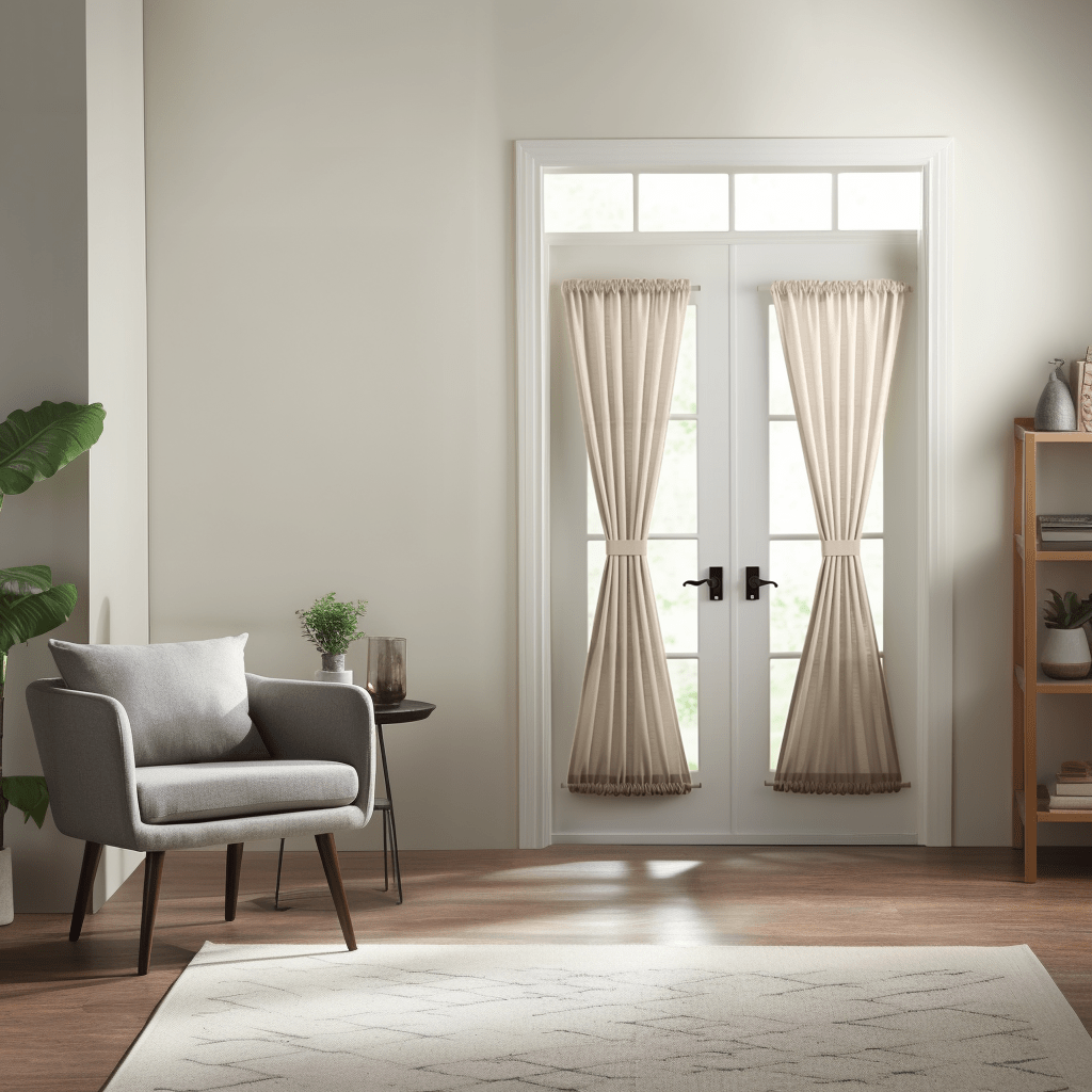 Ecru Heavy Weight Linen French Door Curtain