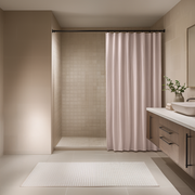 Dusty Pink Linen Shower Curtain
