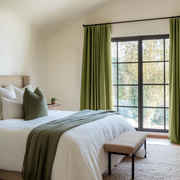 Moss Earthy Green Bedroom Blackout Curtains