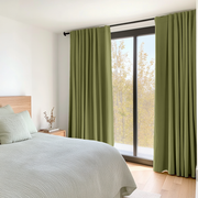 Moss Earthy Green Bedroom Blackout Curtains