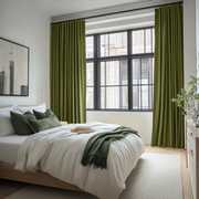 Moss Earthy Green Bedroom Blackout Curtains