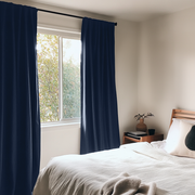 Royal Dark Blue Bedroom Blackout Curtains