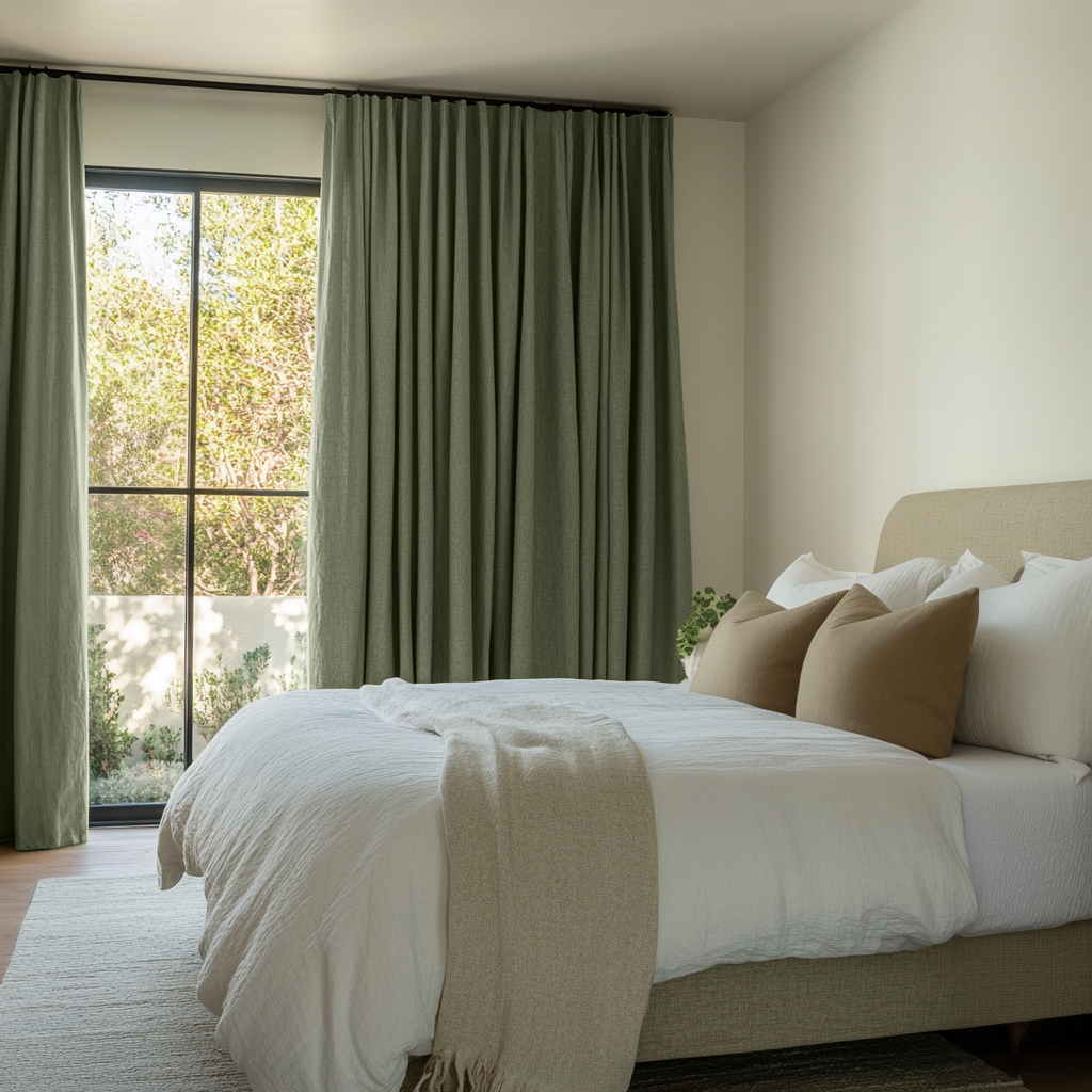Sage Green Bedroom Blackout Curtains