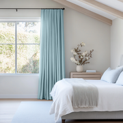 Sky Light Blue Bedroom Blackout Curtains