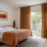 Terracotta Clay Bedroom Curtains