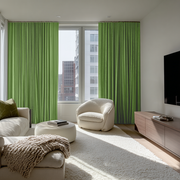 Light Green Velvet Blackout Back Tab Curtain