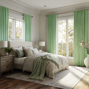 Lime Green Velvet Blackout Back Tab Curtain