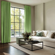 Light Green Velvet Blackout Back Tab Curtain