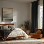 Steel Black Velvet Blackout Rod Pocket Curtain