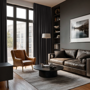 Steel Black Velvet Blackout Rod Pocket Curtain