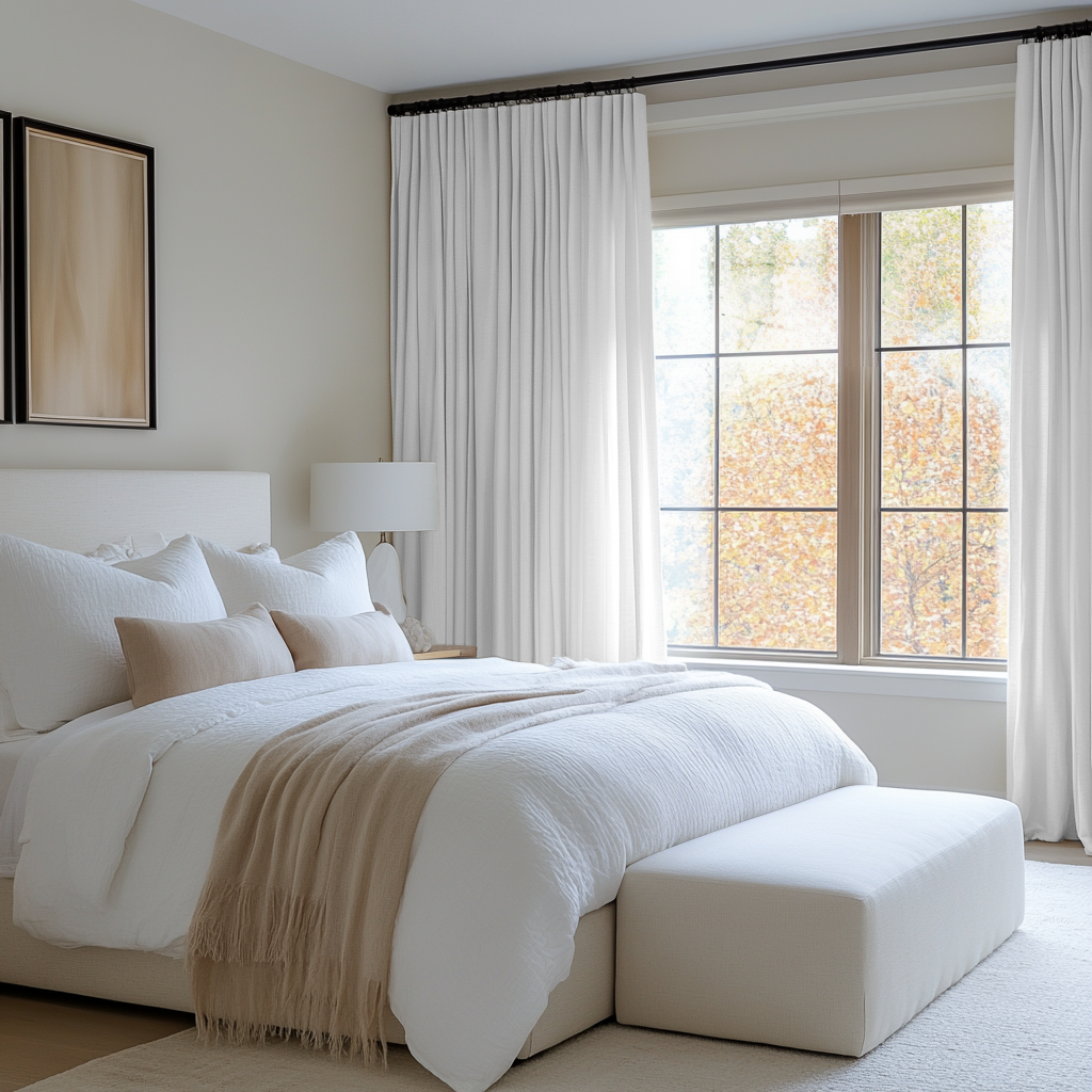White Bedroom Curtains