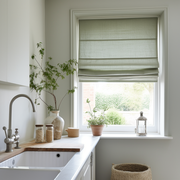 Asparagus Cotton Lined Roman Blinds