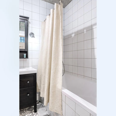 Linen Shower Curtain, Color: Cream