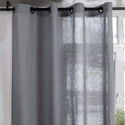 Eyelet Linen Curtain Panel