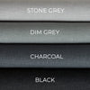 @color:Stone Grey, color:Dim Grey, color:Black, color:Charcoal