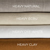 @color:Tawny Brown,color:Asparagus, color:Forest Green, color:Sage@Color: Heavy Weight Natural, Color: Heavy Weight Ecru, Color: Heavy Weight Off-White, Color: Heavy Weight Clay