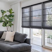 Dim Grey Unlined Roman Blinds