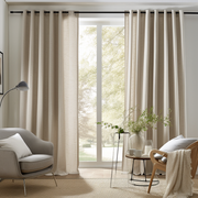Grommets Thermal Linen Curtains