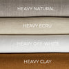 @color:Tawny Brown,color:Asparagus, color:Forest Green, color:Sage@Color: Heavy Weight Natural, Color: Heavy Weight Ecru, Color: Heavy Weight Off-White, Color: Heavy Weight Clay