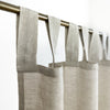 Linen Tab Top Curtain Panel for Dining Room - Custom Width, Custom Length