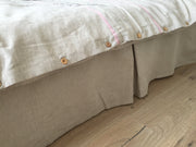 Linen Bed Valance with Cotton Lining