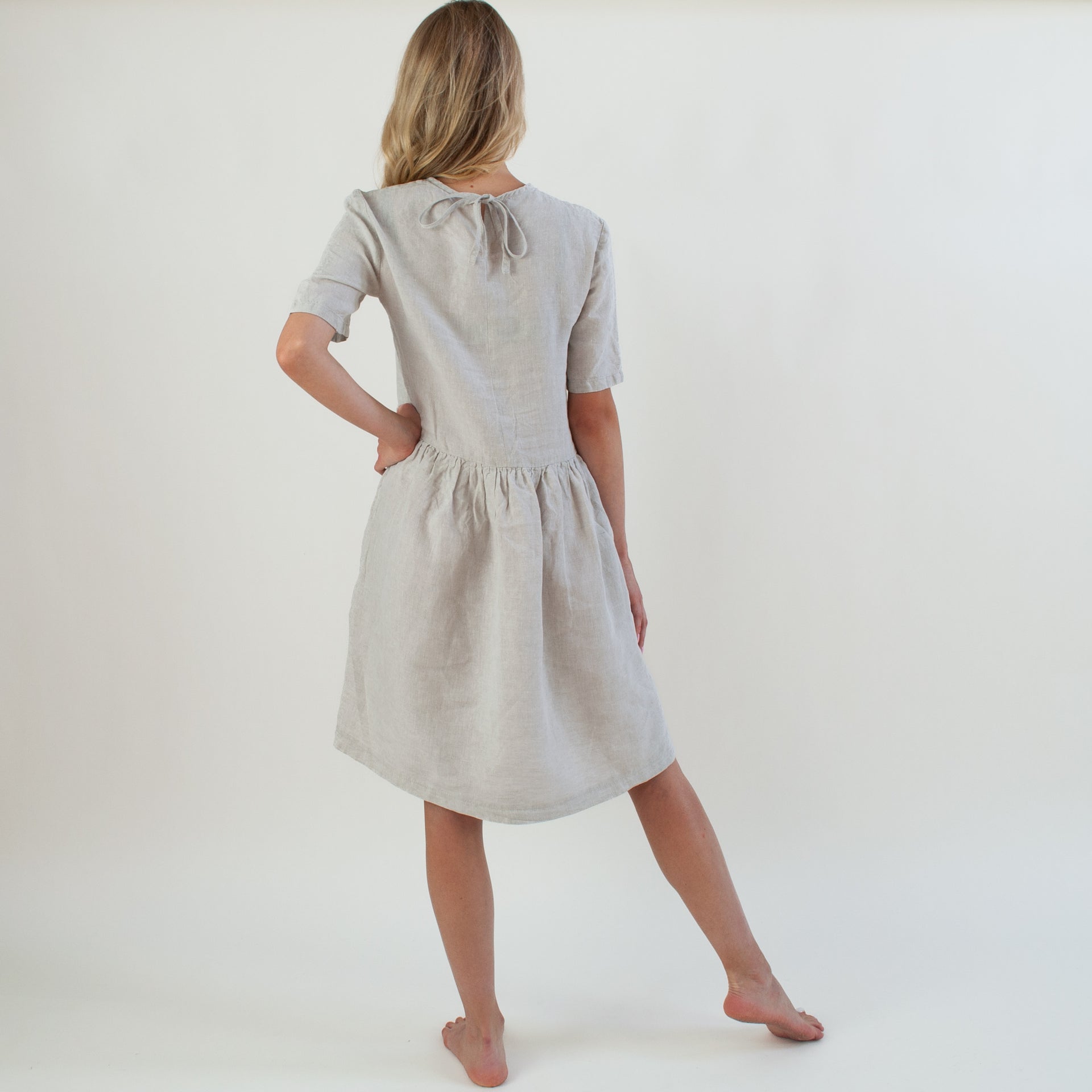 Natural Linen Circle Dress
