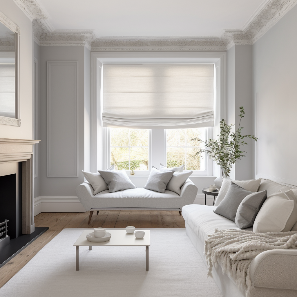 Off-White Relaxed Roman Blinds