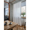 Black Linen Pole Pocket Curtain Panel - Custom Width, Custom Length