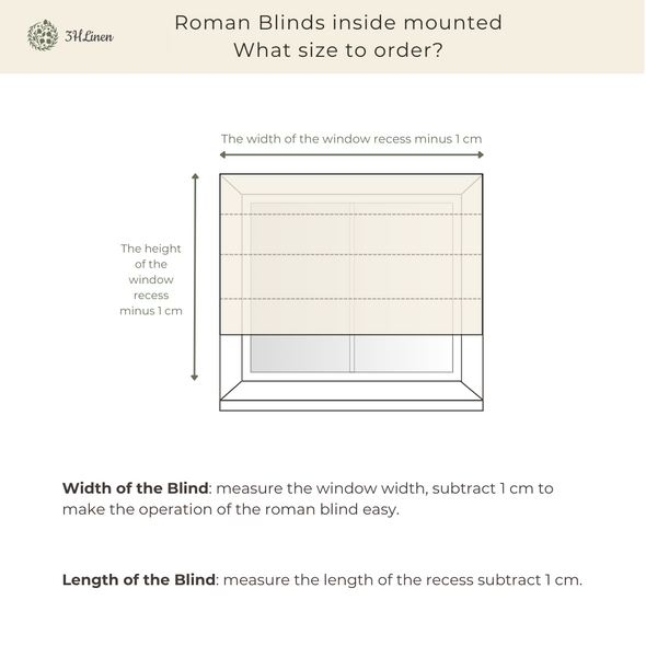 Roman Blinds Inside Mounted