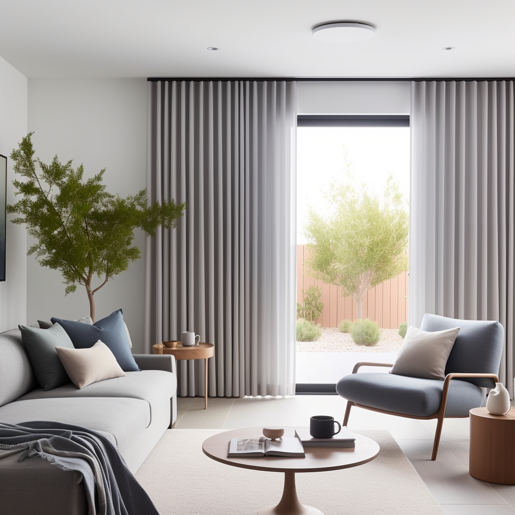 S-Fold Grey Linen Curtain Panel with Cotton Lining - Custom Sizes & Colurs