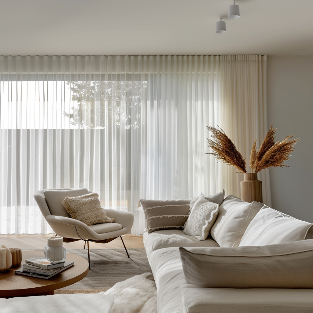 S-Fold Linen Sheer Curtain Panel - Suitable for Rings and Hooks or Track