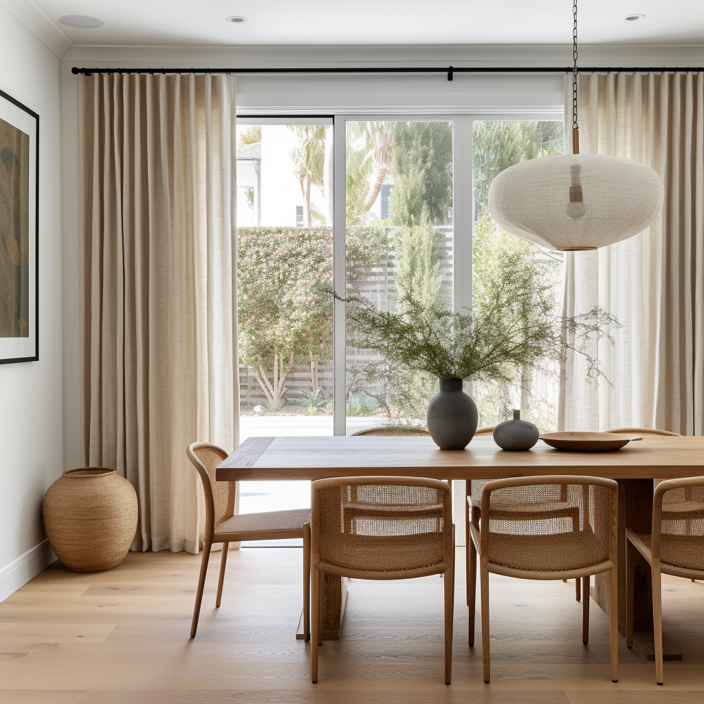 S-fold Linen Curtain Panel for Dining Room- Suitable for Rings and Hooks or Tracks - Linen Curtain