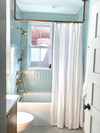 Linen Shower Curtain, Color: White