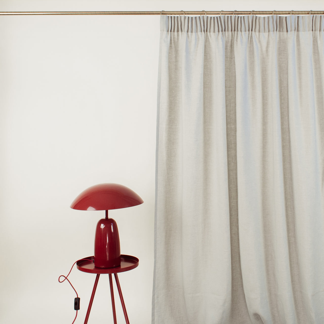 drapery for drapery rings and hooks
