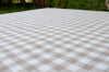 Natural Linen Plaid Tablecloth with Italian Vibe