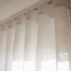 Wavefold linen curtain, Color: White