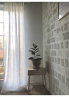 S-Fold Linen Sheer Curtain Panel - Suitable for Rings and Hooks or Track