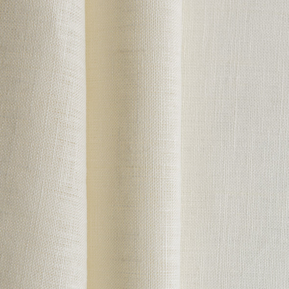 Cream Rod Pocket Linen Curtain Panel - Custom Width, Custom Length