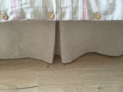Linen Bed Valance with Cotton Lining