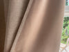 Double Pinch Pleat Grey Linen Curtain Panel with Blackout Lining - Custom Sizes & Colours
